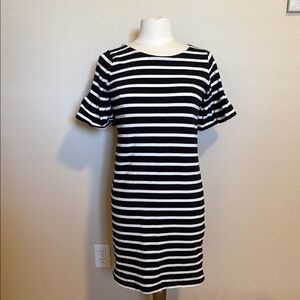 *J.CREW 100%COTTON KNIT DRESS WITH RUFFLE SLEEVES (sz xs)
